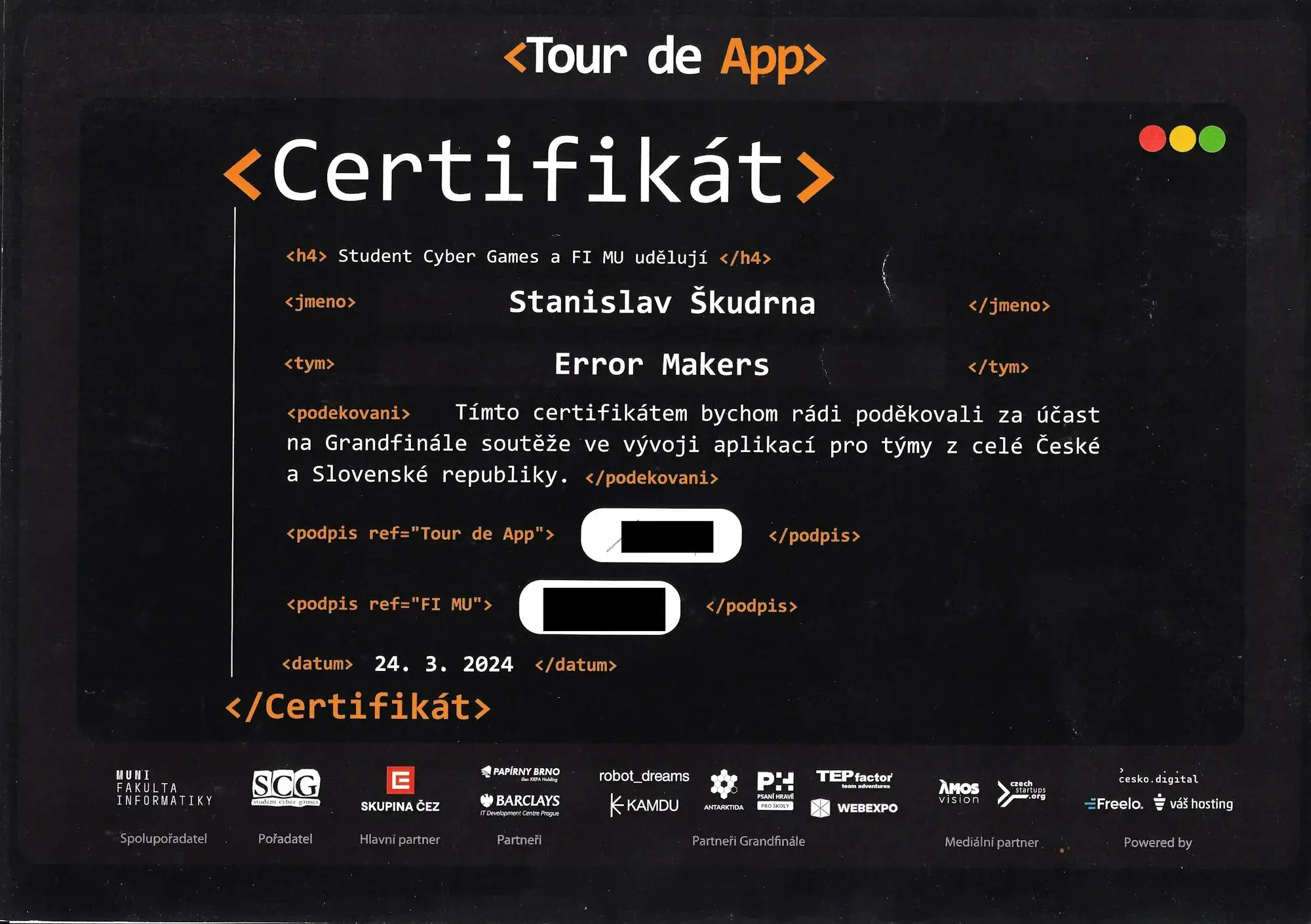 Tour de App 2024 - Grandfinále — Tour de App a Fakulta informatiky MUNI