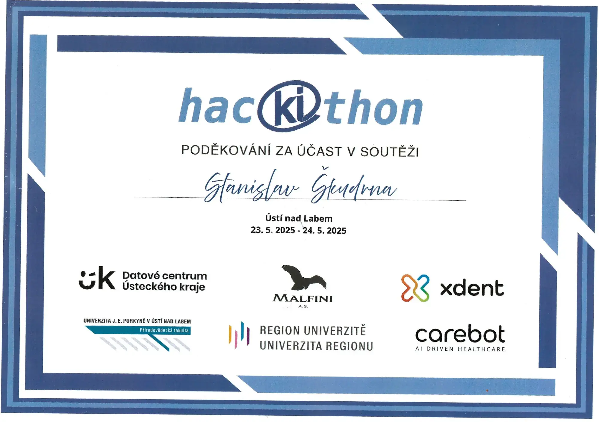 Hackithon 2025 - Účast v soutěži — Hackithon Ústí nad Labem