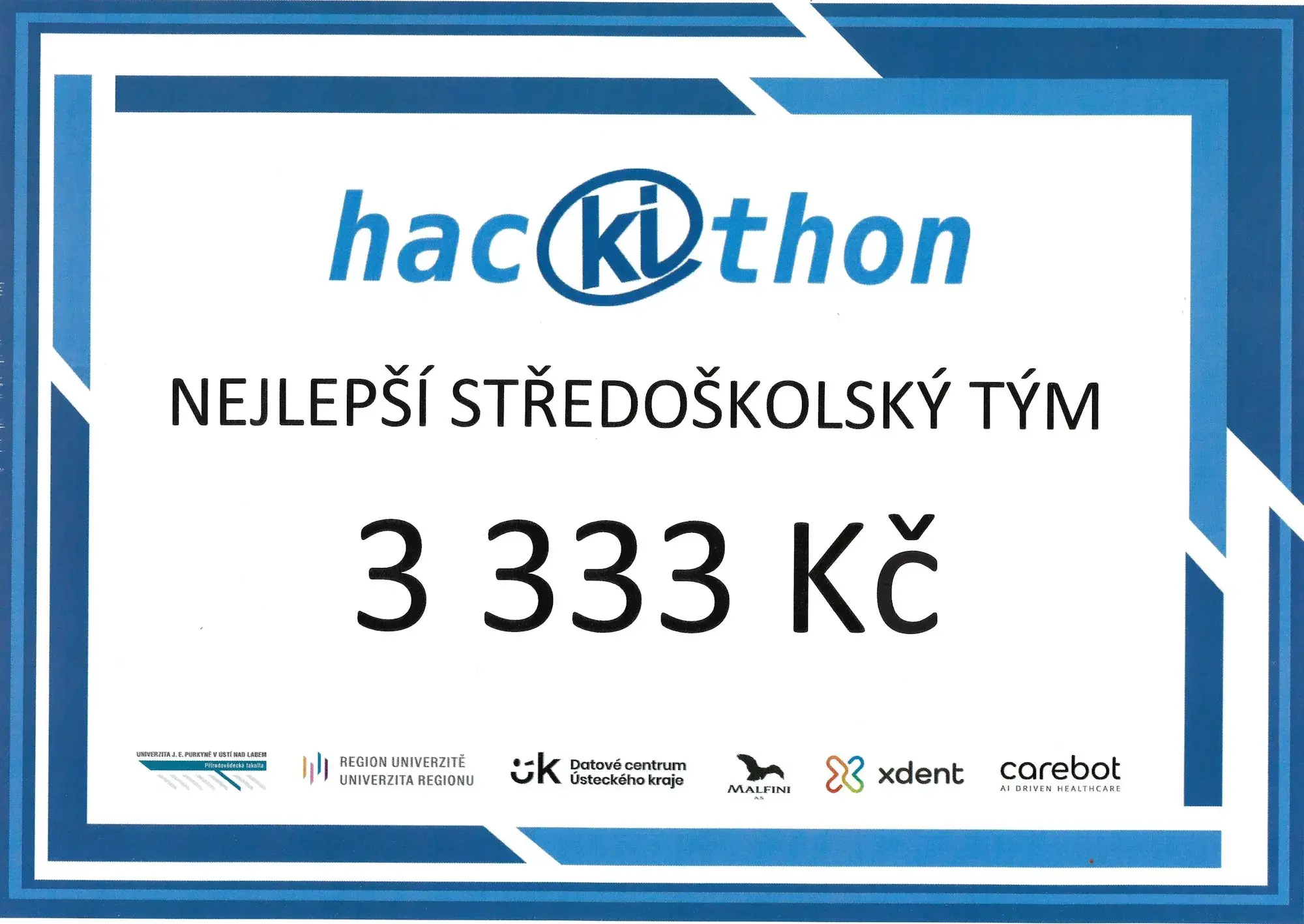 Hackithon 2025 - Nejlepší středoškolský tým — Hackithon Ústí nad Labem